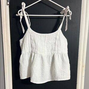3/$14 Old Navy Hippie Tie Strap Cotton Babydoll Top Size: L